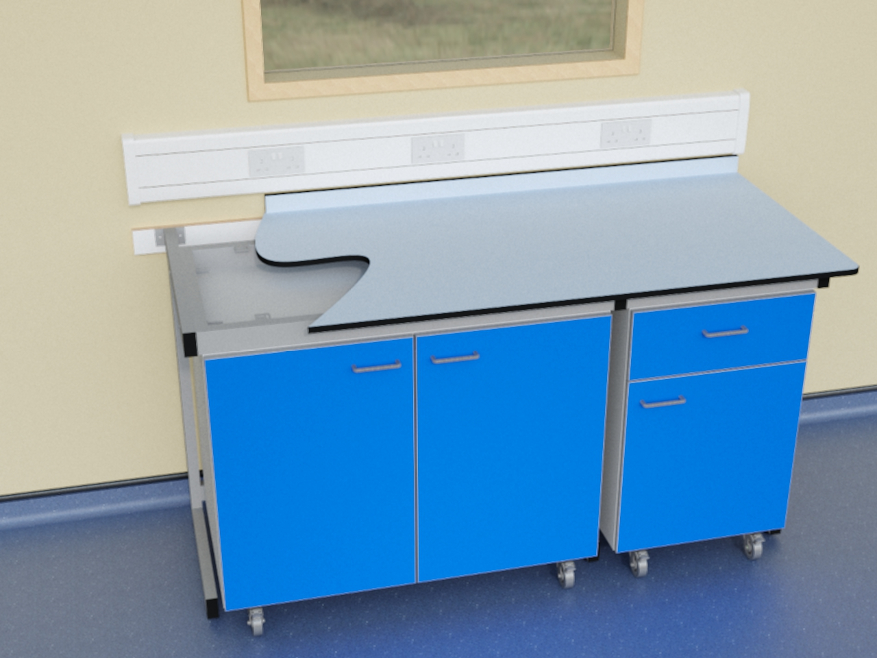 بنشات معامل اثاث معملي بنشات معمليه Lab bench c-frama bench
