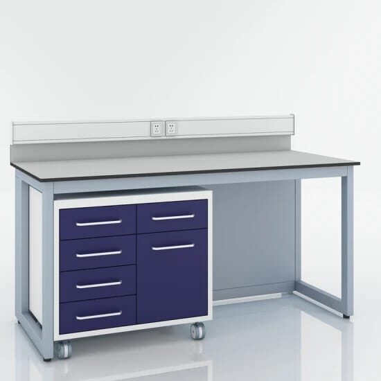 D Frame Bench with Drawers and Cabinets (for central/Island benches) بنشات معمليه اثاث معملي بنشات معامل