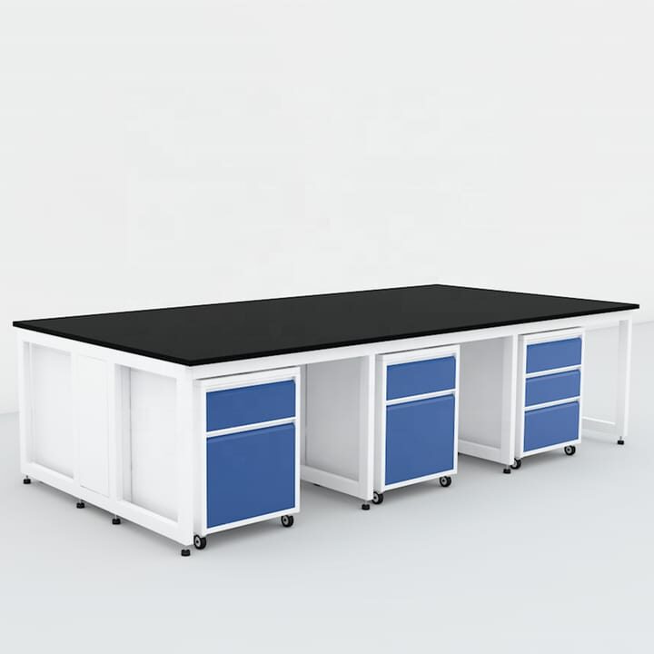 D Frame Bench with Drawers and Cabinets (for central/Island benches)
